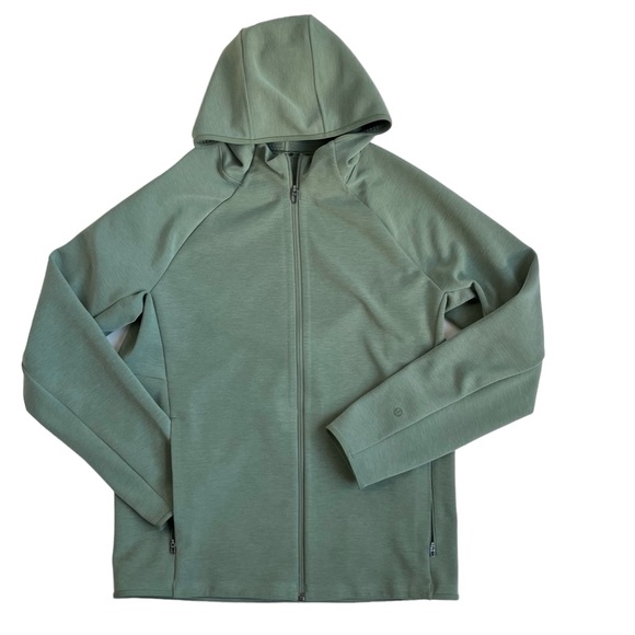 Lululemon Men’s Sage Green GridLiner Fleece Zip Hoodie - Picture 1 of 5